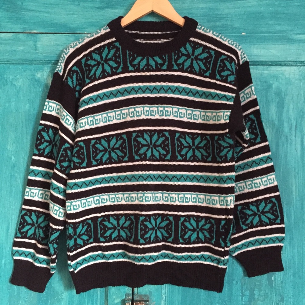 Vintage Hand knitted crew neck